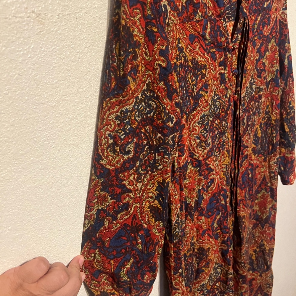 Lucky Brand Red and Blue Paisley Top - Picture 4 of 7